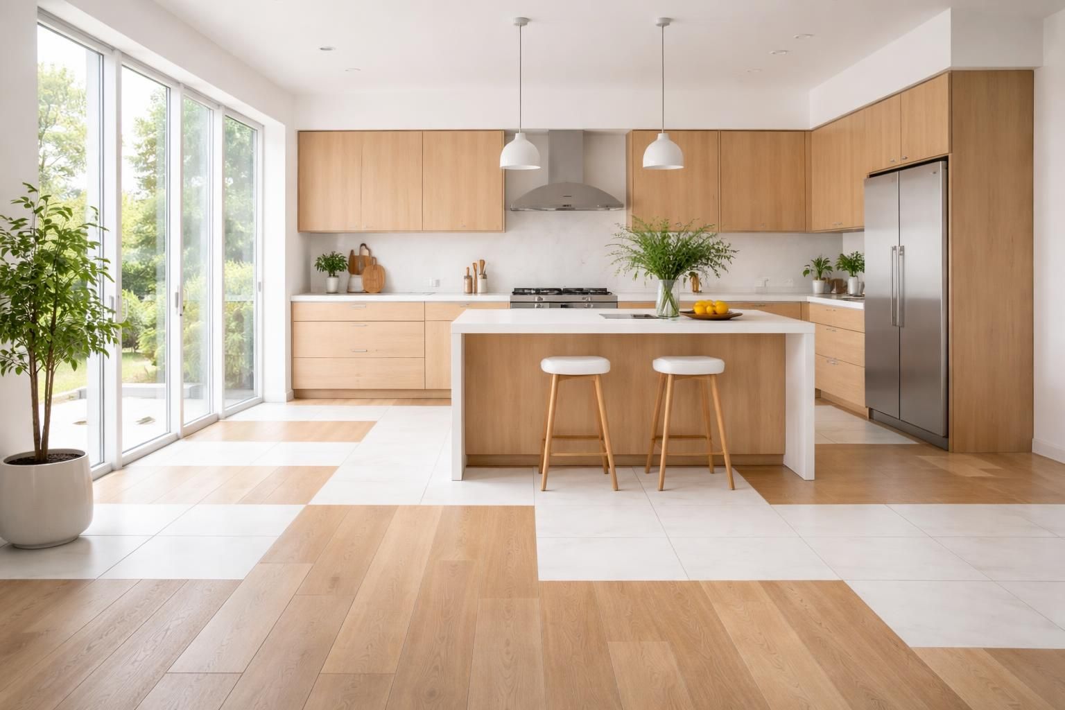 découvrez comment choisir le revêtement idéal pour un sol de cuisine blanc et bois, alliant esthétique et fonctionnalité pour une décoration parfaite.
