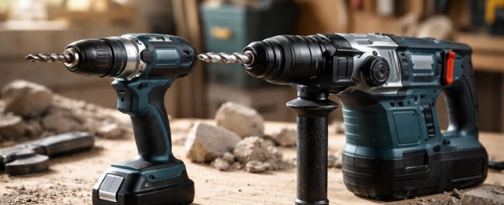 découvrez les différences essentielles entre une perceuse et un perforateur pour choisir l'outil adapté à vos besoins de bricolage.