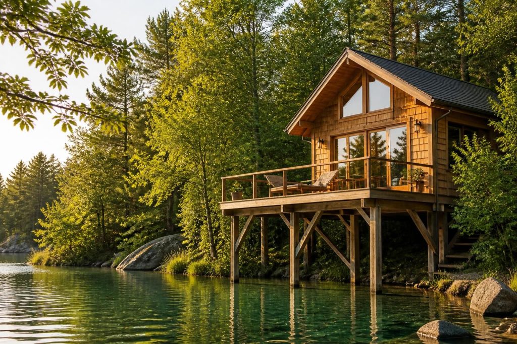 découvrez les avantages d'un chalet en bois sur pilotis sans permis de construire, une solution idéale pour des vacances nature, flexibles et sans contraintes administratives.