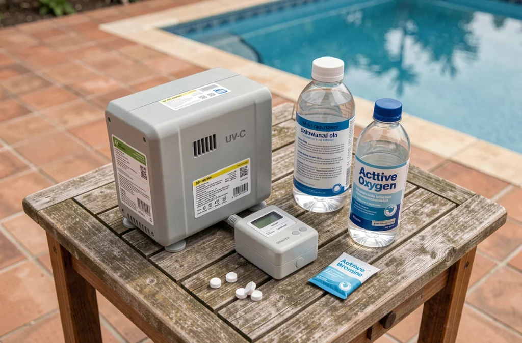 Produits alternatifs au chlore pour le traitement de l'eau d'une piscine familiale